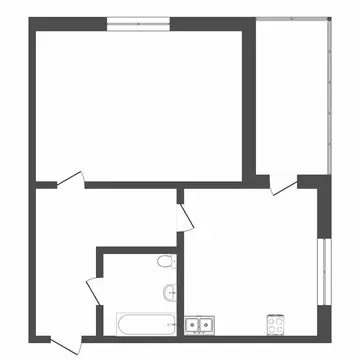 1-комнатная квартира: Тюмень, Широтная улица, 125 (48.5 м)