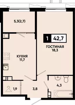 1-к кв. Ставропольский край, Кисловодск Моя Легенда жилой комплекс ...