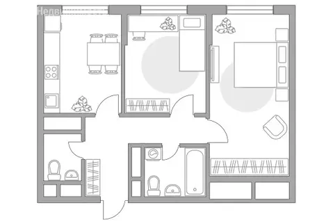 2-комнатная квартира: Балашиха, микрорайон Алексеевская Роща, жилой ...