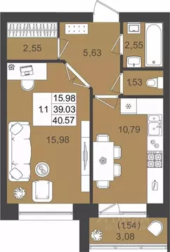 1-к кв. Татарстан, Верхнеуслонский район, Набережно-Морквашское с/пос, ...
