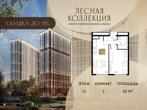 1-к кв. Московская область, Химки Лесная Коллекция жилой комплекс ...