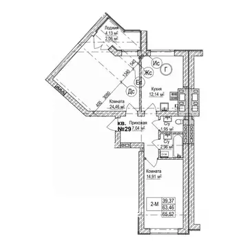 2-к кв. Калининградская область, Зеленоградск ул. Имени Гвардии ...