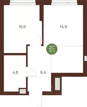 1-к кв. Новосибирская область, Новосибирск Лесоперевалка мкр, Ясный ...