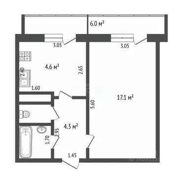 1-к кв. Нижегородская область, Выкса ул. Лизы Чайкиной, 16 (32.8 м)