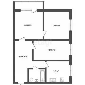 3-к кв. Ростовская область, Ростов-на-Дону ул. Зорге, 20 (49.9 м)