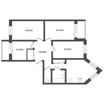 4-комнатная квартира: Тобольск, 10-й микрорайон, 26 (101.5 м)
