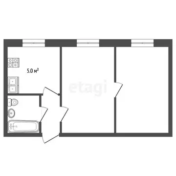 2-комнатная квартира: Рыбинск, улица 50 лет ВЛКСМ, 4 (46 м)