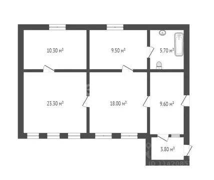 Дом в Воронежская область, Грибановский пгт ул. Григорьевского, 53 (75 ...