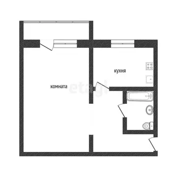 1-комнатная квартира: Златоуст, улица Машиностроителей, 31 (30.4 м)