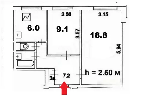 2-к кв. Москва Днепропетровская ул., 39 (45.0 м)