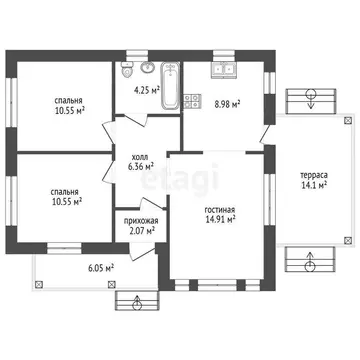 Дом в Челябинская область, Сосновский муниципальный округ, деревня ...