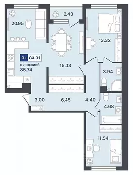3-к кв. Тюменская область, Тюмень Гилевский жилрайон, Эпитеты жилой ...