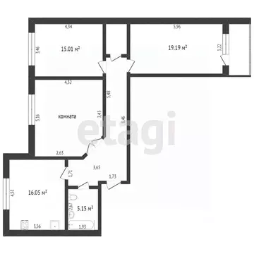 3-к кв. Тюменская область, Тюмень Широтная ул., 209 (95.3 м)