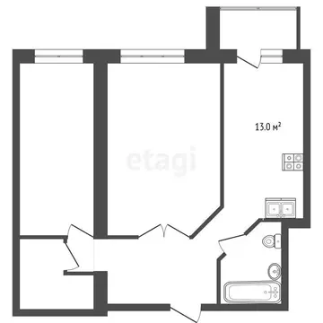 2-комнатная квартира: Тюмень, улица Червишевский Тракт, 58 (63.9 м)