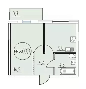 1-к кв. Липецкая область, Данков ул. Льва Толстого, 17 (33.3 м)