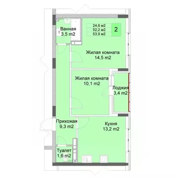 2-к кв. Нижегородская область, Нижний Новгород Кузнечиха Город жилой ...