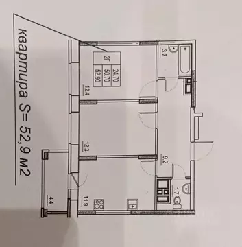 2-к кв. Чувашия, Чебоксары ул. Академика РАН Х.М. Миначева, 13 (55.1 ...