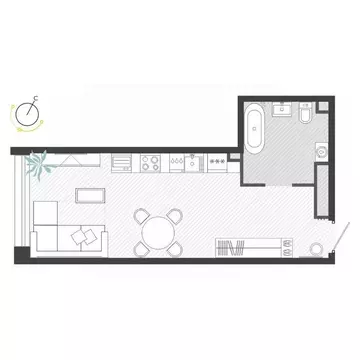 1-к кв. Приморский край, Владивосток ул. Нейбута (33.23 м)