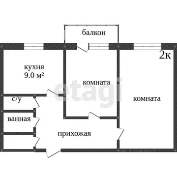 2-к кв. Воронежская область, Воронеж Спортивная наб., 19 (52.0 м)