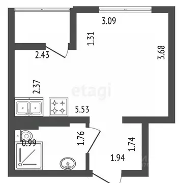 Студия Ленинградская область, Мурино Всеволожский район, бул. ...