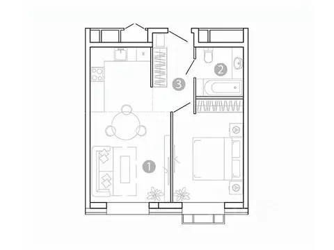 1-к кв. Забайкальский край, Чита 1-я Коллективная ул., 6 СТР (43.0 м)