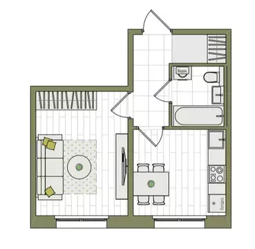1-комнатная квартира: Киров, Чистопрудненская улица, 13А (31.8 м)