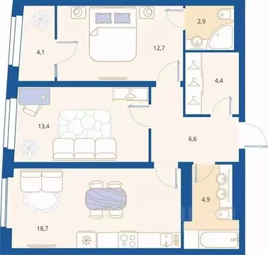 2-к кв. Пензенская область, Пенза Арбеково жилрайон, Дальнее Арбеково ...