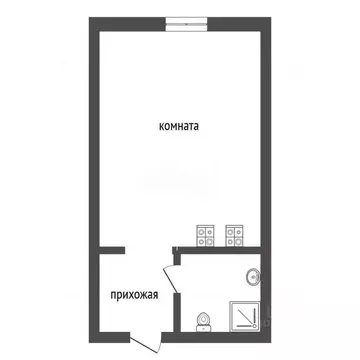 1-к кв. Воронежская область, Воронеж Ростовская ул., 18А (19.4 м)