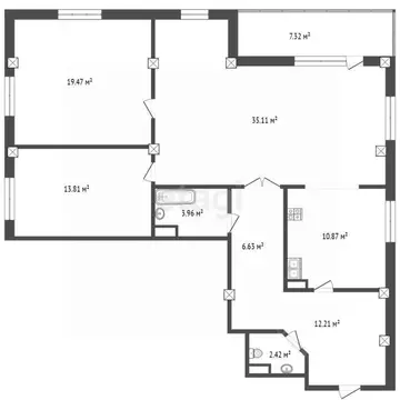 3-к кв. Тюменская область, Тюмень ул. Академика Сахарова, 36 (102.9 м)