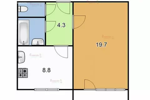 1-комнатная квартира: Екатеринбург, Таватуйская улица, 6 (37 м)