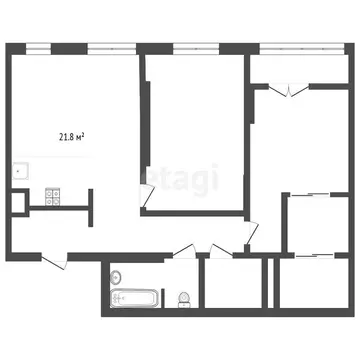 2-комнатная квартира: Тюмень, улица 50 лет Октября, 57Бк1 (78.8 м)