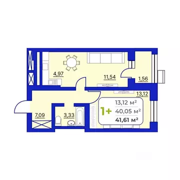1-к кв. Башкортостан, Уфа Йондоз мкр,  (41.61 м)