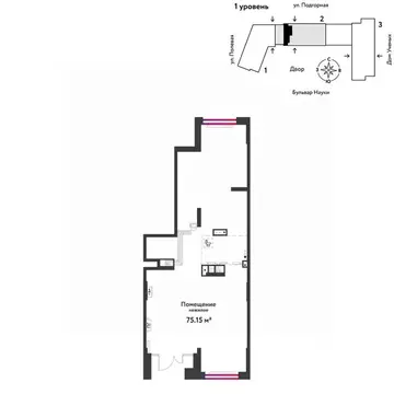 Торговая площадь в Тюменская область, Тюмень Подгорная ул., 73 (75 м)