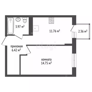 1-к кв. Крым, Евпатория ул. 60 лет ВЛКСМ, 31/3 (37.0 м)