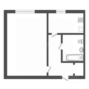 1-к кв. Тульская область, Тула Октябрьская ул., 95 (31.0 м)