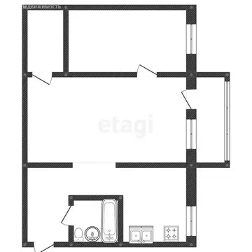 2-комнатная квартира: Кострома, Кинешемское шоссе, 10 (42.4 м)