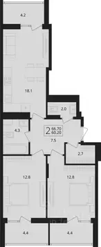 2-к кв. Брянская область, Брянский район, Снежское с/пос, пос. Путевка ...