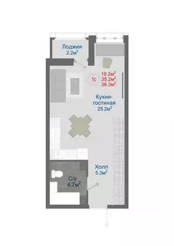 1-к кв. Воронежская область, Новоусманский район, пос. Отрадное ул. ...