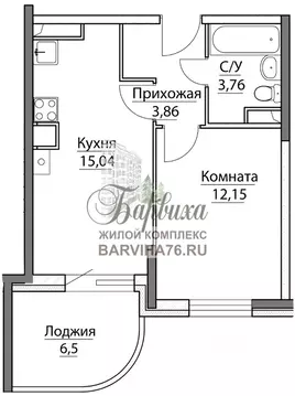 1-к кв. Ярославская область, Ярославский муниципальный округ, пос. ...