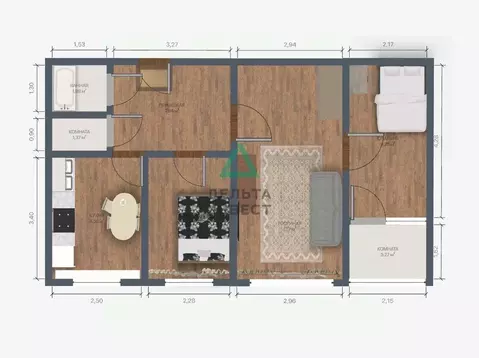 3-к кв. Башкортостан, Уфа ул. Рихарда Зорге, 49 (55.6 м)