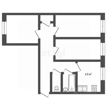 3-к кв. Мордовия, Саранск ул. Марины Расковой, 27 (57.6 м)