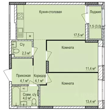 2-к кв. Удмуртия, Ижевск Буммаш жилрайон, Покровский жилой комплекс ...