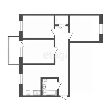 3-к кв. Челябинская область, Челябинск Большевистская ул., 4 (57.8 м)
