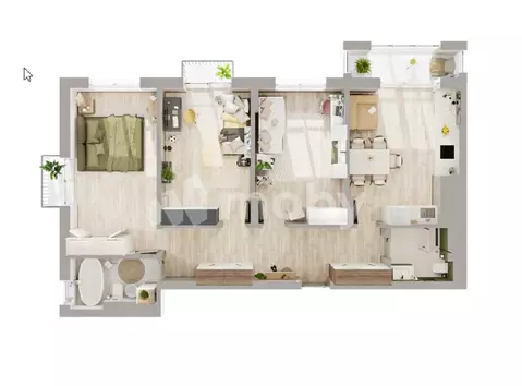 3-комнатная квартира: Малое Исаково, Первая улица, 1к3 (90 м)