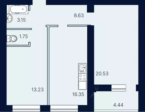2-к кв. Саратовская область, Саратов ул. Имени Николая Егорова (68.08 ...