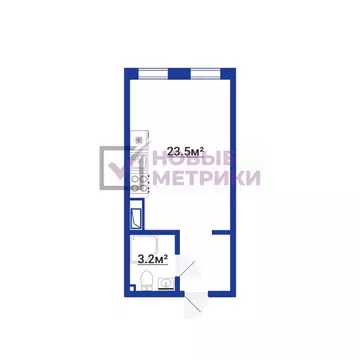 Студия Санкт-Петербург ул. Академика Павлова, 7 (28.5 м)