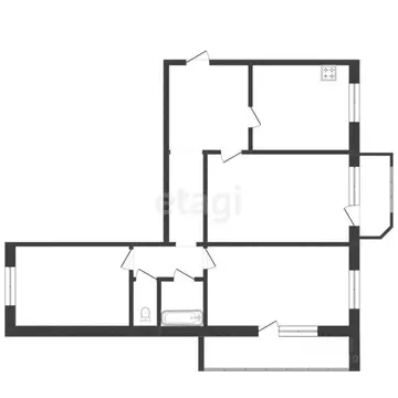 3-к кв. Тюменская область, Тюмень ул. Московский Тракт, 161 (86.0 м)
