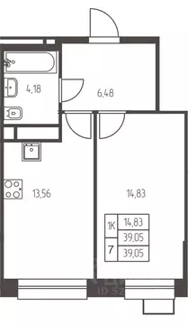 1-к кв. Московская область, Ивантеевка Пушкинский городской округ,  ...