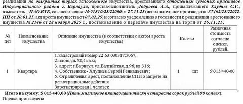 Свободной планировки кв. Алтайский край, Барнаул Балтийская ул., 96 ...