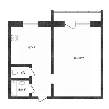 1-к кв. Курганская область, Курган Куртамышская ул., 18 (32.5 м)